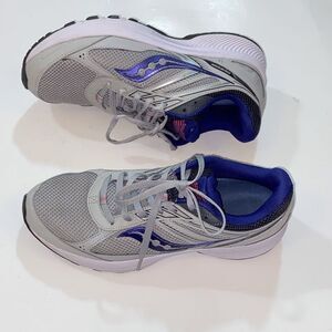 Saucony Cohesion 14 Gray and Blue Athletic Sneakers Size 10